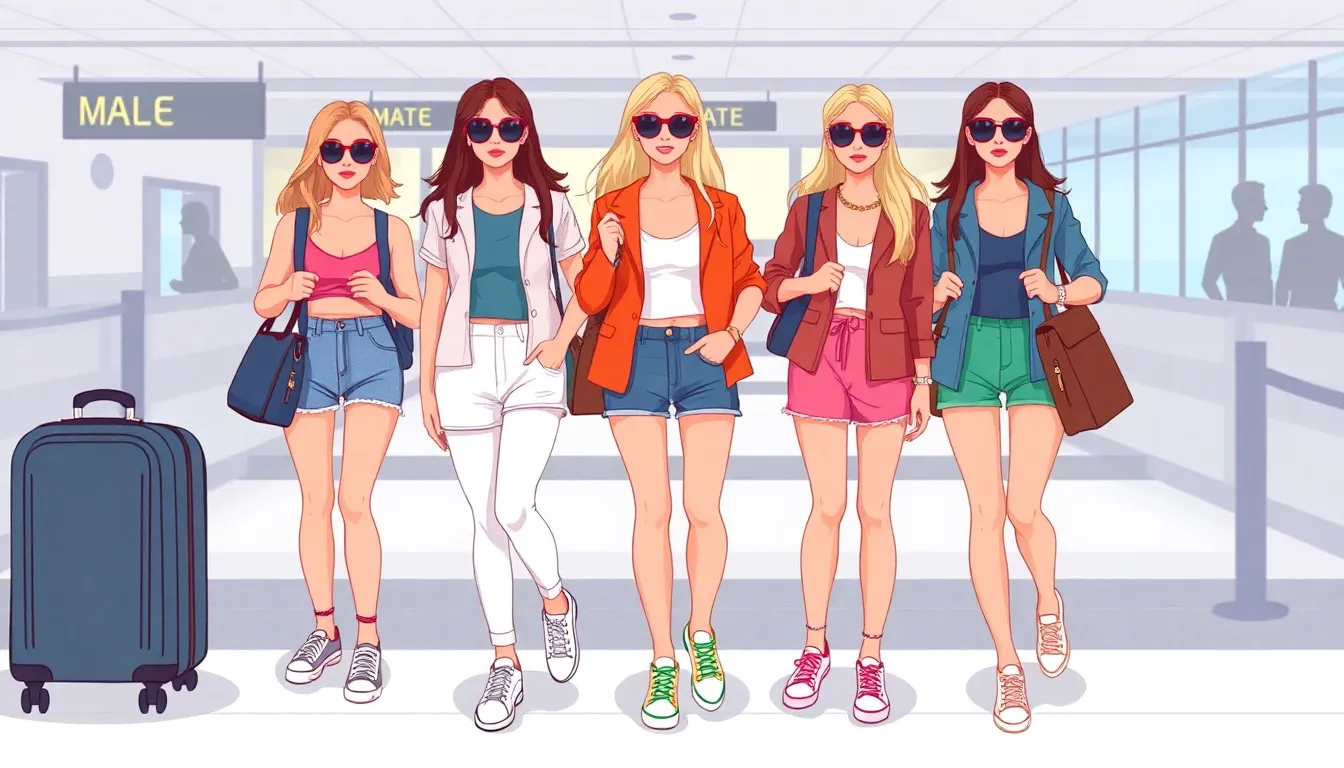 CHIC SUMMER AIRPORT OUTFITS CELEBS LOVE TO ROCK WITH SNEAKERS